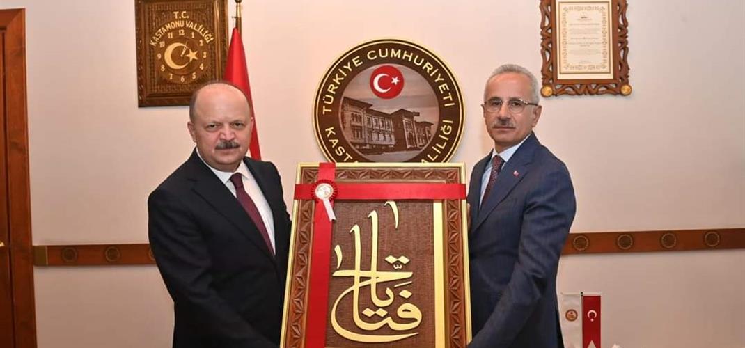Ulaştırma ve Alt Yapı Bakanımız Sayın Abdulkadir Uraloğlu Kastamonu Valiliğimize ziyarette bulundu.